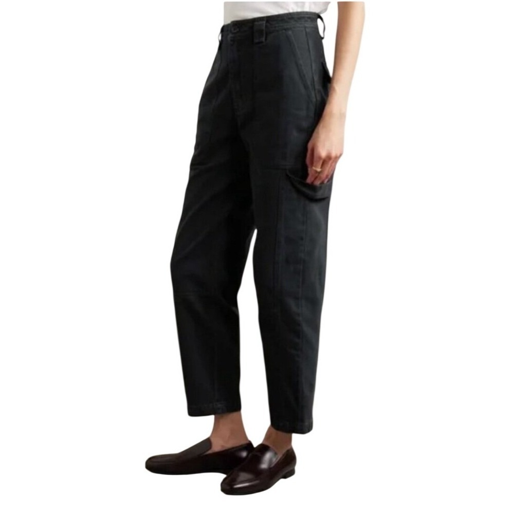 Alex Mill Washed Out Black Cotton Carpenter Utility Phoebe Pants Size 2
